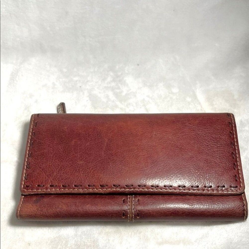 Fossil  Vintage Brown Leather Tri-Fold Wallet